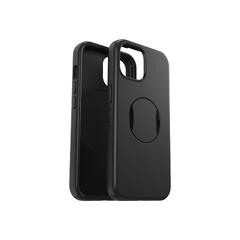 OtterBox OtterGrip Symmetry Series - Baksidedeksel for mobiltelefon MagSafe-samsvar - polykarbonat, syntetisk gummi - svart - for Apple iPhone 13, 14, 15