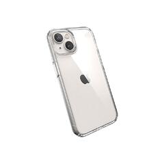 Speck Presidio Perfect-Clear - Baksidedeksel for mobiltelefon MagSafe-samsvar - hard polykarbonat, bløt termoplastpolyuretan (TPU) - blank - for Apple iPhone 14