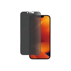 PanzerGlass - Skjermbeskyttelse for mobiltelefon ultrabred passform - glass - med personvernsfilter - rammefarge svart - for Apple iPhone 13, 13 Pro, 14
