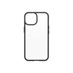 OtterBox React Series - Baksidedeksel for mobiltelefon antimikrobielt - polykarbonat, syntetisk gummi - svart krystall (klar/svart) - for Apple iPhone 14
