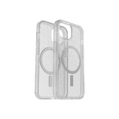 OtterBox Symmetry Series+ - Baksidedeksel for mobiltelefon antimikrobielt - MagSafe-samsvar - polykarbonat, syntetisk gummi - stjernestøv (klart glitter) - for Apple iPhone 14