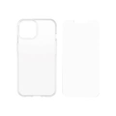 OtterBox React Series - Baksidedeksel for mobiltelefon antimikrobielt - blank - med Trusted Glass-skjermbeskytter - for Apple iPhone 14
