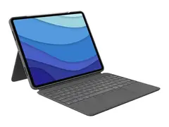 Logitech Combo Touch - Tastatur og folioveske med styrepute - bakgrunnsbelyst - Apple Smart connector - QWERTY - Pan Nordic - Oxford-grå - for Apple 12.9-inch iPad Pro (5. generasjon)