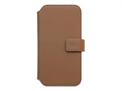 KEY Unstad - Lommebok for mobiltelefon - MagSafe-samsvar polyuretanlær, 100% recyclable thermoplastic polyurethane (TPU), imitation nappa leather - gyllen brun - 6.7" - for Apple iPhone 14 Plus (6.7 tommer)