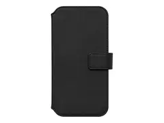 KEY Unstad - Lommebok for mobiltelefon - magnetisk MagSafe-samsvar - polyuretanlær, imitert nappaskinn - svart - for Apple iPhone 15 Pro Max