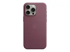 Apple - Baksidedeksel for mobiltelefon - MagSafe-samsvar mikrotvill, FineWoven - morbær - for iPhone 15 Pro Max
