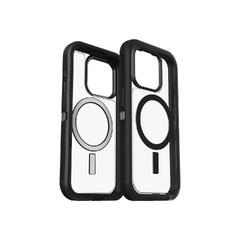 OtterBox Defender Series XT - Baksidedeksel for mobiltelefon robust - MagSafe-samsvar - syntetisk gummi, polykarbonatskall - mørk side (klar / svart) - for Apple iPhone 15 Pro
