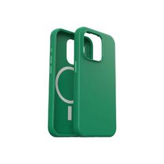 OtterBox Symmetry Series - Baksidedeksel for mobiltelefon MagSafe-samsvar - polykarbonat, syntetisk gummi, sølvfosfatglass - green juice (green)
