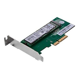 Lenovo ThinkStation M.2 SSD Adapter Grensesnittsadapter - M.2 - M.2 Card - lav profil - PCIe 3.0 x4 - for ThinkCentre M75t Gen 2; ThinkStation P310; P320; P330; P330 Gen 2; P340; P350; P410