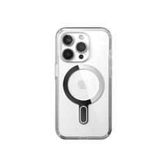 Speck Presidio Perfect-Clear - Beskyttende deksel with clicklock - MagSafe-samsvar - plastikk - blank, krom - for Apple iPhone 15 Pro