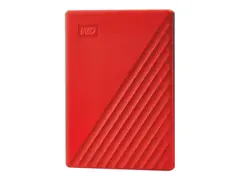 WD My Passport WDBYVG0020BRD - Harddisk kryptert - 2 TB - ekstern (bærbar) - USB 3.2 Gen 1 - 256-bit AES - rød