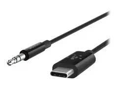 Belkin RockStar - Lydkabel - 24 pin USB-C hann til mini-phone stereo 3.5 mm hann 1.83 m - hvit