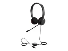 Jabra Evolve 20 MS stereo - Hodesett on-ear - kablet - USB - Certified for Skype for Business