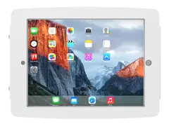 Compulocks iPad Pro 11" (1-4th Gen) Space Enclosure Core Counter Stand or Wall Mount Monteringssett (stativ) - 45° synsvinkel - for nettbrett - låsbar - aluminium, stål - hvit - skjermstørrelse: 11" - monteringsgrensesnitt: 100 x 100 mm - veggmonterbar, skranke