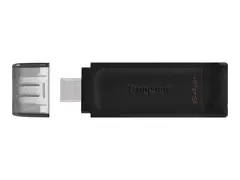 Kingston DataTraveler 70 - USB-flashstasjon 64 GB - USB-C 3.2 Gen 1