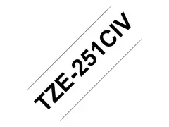 Brother TZ251CIV - Svart på hvitt Rull (2,4 cm x 8 m) 1 kassett(er) laminert teip - for Brother PT-D600; P-Touch PT-3600, D610, D800, E550, P750, P900, P950; P-Touch EDGE PT-P750