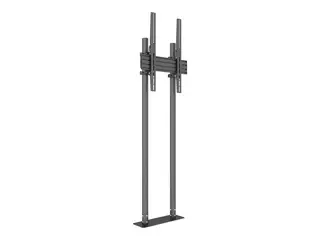 Multibrackets M Pro Dual Pole Floormount Stativ - for LCD-skjerm - plastikk, aluminium, stål - svart - skjermstørrelse: 65"-90" - plassering på gulv