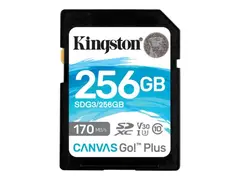 Kingston Canvas Go! Plus - Flashminnekort 256 GB - Video Class V30 / UHS-I U3 / Class10 - SDXC UHS-I