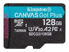 Kingston Canvas Go! Plus - Flashminnekort 128 GB - A2 / Video Class V30 / UHS-I U3 / Class10 - microSDXC UHS-I