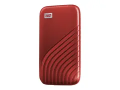 WD My Passport SSD WDBAGF0020BRD SSD - kryptert - 2 TB - ekstern (bærbar) - USB 3.2 Gen 2 (USB-C kontakt) - 256-bit AES - rød