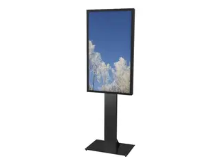 HI-ND Floorstand Glass Universal 49"- 65" Stativ - for LCD-skjerm - metall - svart, RAL 9005 - skjermstørrelse: 49"-65" - plassering på gulv