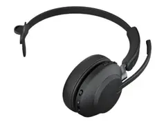 Jabra Evolve2 65 UC Mono - Hodesett - on-ear konvertibel - Bluetooth - trådløs - USB-C - lydisolerende - svart