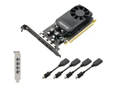 NVIDIA Quadro P1000 - Grafikkort Quadro P1000 - 4 GB GDDR5 - PCIe 3.0 x16 lav profil - 4 x Mini DisplayPort - Adapters Included