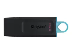Kingston DataTraveler Exodia - USB-flashstasjon 64 GB - USB 3.2 Gen 1 - svart med blågrønt