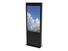 HI-ND Single totem - Stativ - for LCD-skjerm svart, RAL 9005 - skjermstørrelse: 55" - plassering på gulv - for LG 55; Samsung QM55
