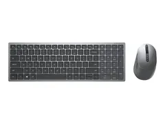 Dell Multi-Device KM7120W - Tastatur- og mussett trådløs - 2.4 GHz, Bluetooth 5.0 - Pan Nordic - titangrå - for Latitude 3320, 3520, 7320 Detachable; XPS 13 9310, 17 9710