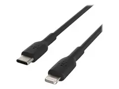 Belkin BOOST CHARGE - Lightning-kabel - 24 pin USB-C hann til Lightning hann 1 m - svart - USB Power Delivery (18 W)