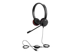 Jabra Evolve 30 II MS stereo - Hodesett - on-ear kablet - USB, 3,5 mm jakk - Certified for Skype for Business