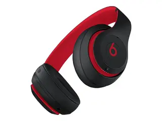 Beats Studio3 Wireless - The Beats Decade Collection hodetelefoner med mikrofon - full størrelse - Bluetooth - trådløs - aktiv støydemping - lydisolerende - rød, utfordrende svart