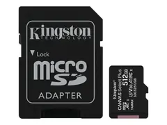 Kingston Canvas Select Plus - Flashminnekort (microSDXC til SD-adapter inkludert) 512 GB - A1 / Video Class V30 / UHS Class 3 / Class10 - microSDXC UHS-I