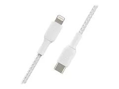 Belkin BOOST CHARGE - Lightning-kabel - 24 pin USB-C hann til Lightning hann 2 m - hvit - USB Power Delivery (18 W)