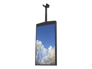 HI-ND Ceiling Solution - Monteringssett (hylster) dobbeltside - for digitalsignerings-LCD-panel - metall - svart, RAL 9005 - skjermstørrelse: 55" - takmonterbar - for Samsung OM55N-D