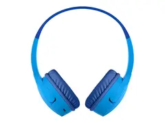 Belkin SoundForm Mini - Hodetelefoner med mikrofon on-ear - Bluetooth - trådløs - 3,5 mm jakk - blå