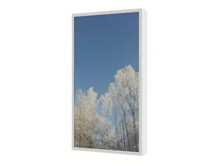 HI-ND EASY - Monteringssett (hylster) - portrett for digitalsignerings-LCD-panel - metall - hvit, RAL 9003 - skjermstørrelse: 24" - veggmonterbar - for Samsung QB24R