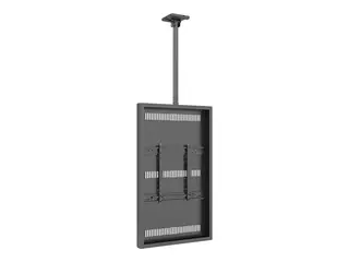 Multibrackets M Pro Series - Monteringssett (takplate, 2 poler, stangkontakt, hus, stolpeskjøter og utvendig plastfolie) lav profil - for LCD-skjerm - medium - stål - svart - skjermstørrelse: 55"