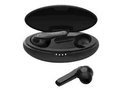 Belkin SoundForm Move Plus - True wireless-hodetelefoner med mikrofon i øret - Bluetooth - svart