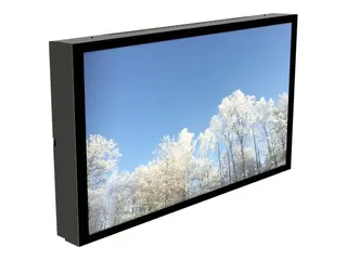 HI-ND Outdoor Wall Casing 55" - Monteringssett (hylster) landskap/portrett - for digitalsignerings-LCD-panel - låsbar - metall - svart, RAL 9005 - skjermstørrelse: 55" - veggmonterbar - for LG 55XE4F