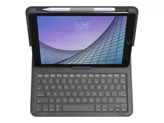 ZAGG Messenger Folio 2 - Tastatur og folioveske Bluetooth - Nordisk - koksgrå tastatur, koksgrå boks - for Apple 10.2-inch iPad; 10.5-inch iPad Air (3. generasjon)