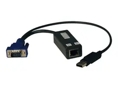 Tripp Lite USB Single Server Interface Unit Virtual Media KVM Switch HD15 USB RJ45 TAA KVM-utvider - opp til 30 m