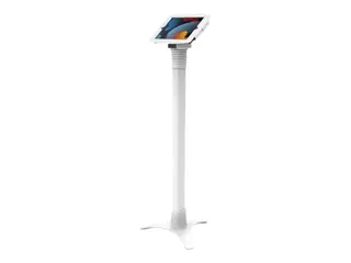 Compulocks iPad Mini 8.3" Space Enclosure Portable Floor Stand Monteringssett (hus, stativ) - bærbar - for nettbrett - høydejusterbar - låsbar - høyverdig aluminium - hvit - skjermstørrelse: 8.3" - plassering på gulv - for Apple iPad mini (6. generasjon)