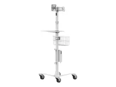 Compulocks Medical Rolling Cart Extended VESA Compatible - Vogn - for LCD-skjerm - medisinsk - hvit - skjermstørrelse: inntil 15" - for Compulocks Medical Rolling Cart Extended - VESA Compatible
