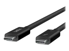 Belkin CONNECT - Thunderbolt-kabel - 24 pin USB-C (hann) reversibel til 24 pin USB-C (hann) reversibel Thunderbolt 4 - 2 m - aktiv, USB Power Delivery (100 W) - for P/N: INC006TTSGY