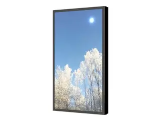 HI-ND EASY - Monteringssett (hylster) - portrett for digitalsignerings-LCD-panel - metall - svart, RAL 9005 - skjermstørrelse: 24" - veggmonterbar - for Samsung QB24R