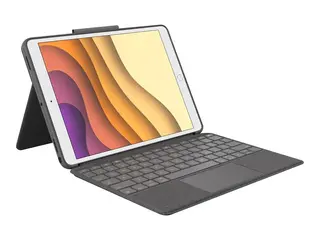 Logitech Combo Touch - Tastatur og folioveske med styrepute - bakgrunnsbelyst - Apple Smart connector - Pan Nordic - grå - for Apple 10.9-inch iPad Air (4. generasjon, 5. generasjon)