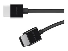 Belkin BOOST CHARGE - Ultra High Speed HDMI-kabel - HDMI hann til HDMI hann - 2 m - svart - 8K-støtte - for P/N: AVC006BTSGY, F4U098BT, F4U110BT, INC003TTBK, INC004BTSGY
