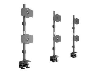 Multibrackets M - Monteringssett (3 klemmer, 3 stativ) for 6 LCD-skjermer - aluminium, stål - svart - skjermstørrelse: 24"-32" - skrivebordsmonterbar